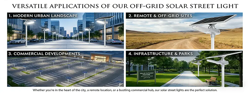 Applications of off-grid solar street lights