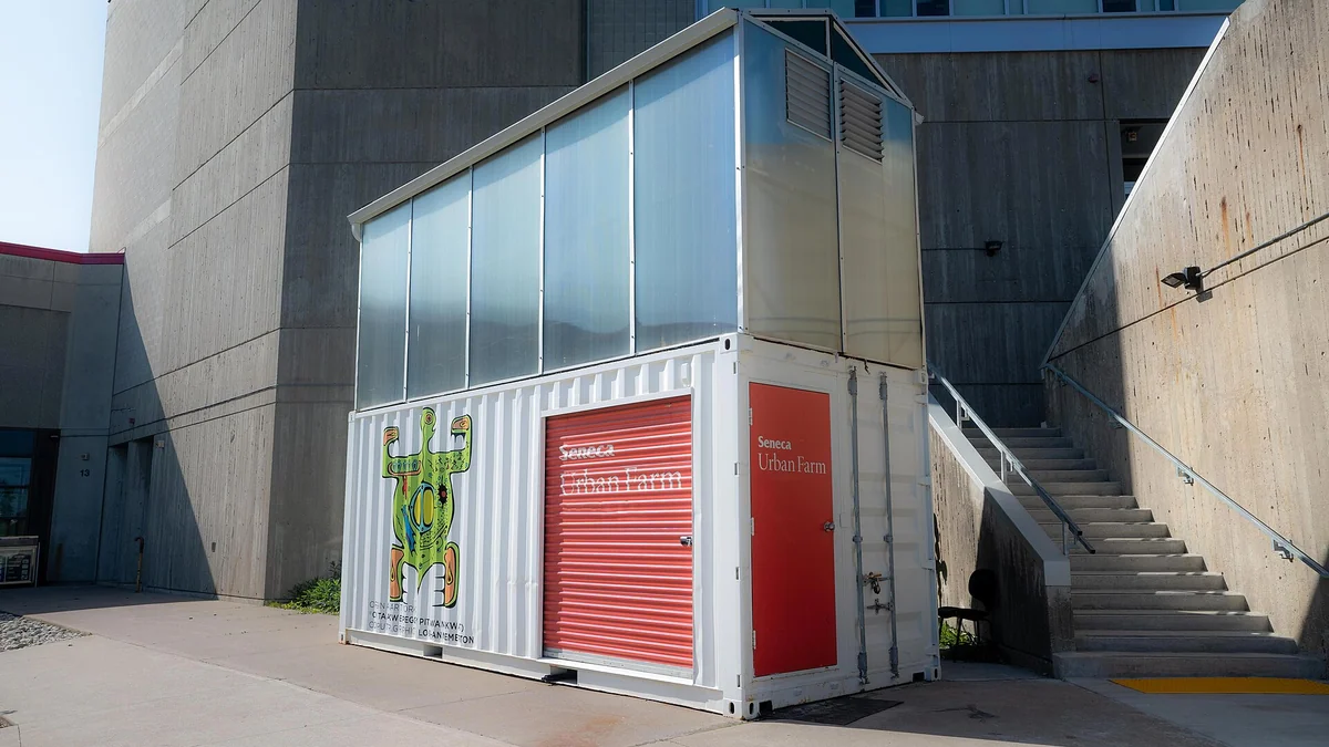 Illustrative photo of a container farm used for controlled-environment growing