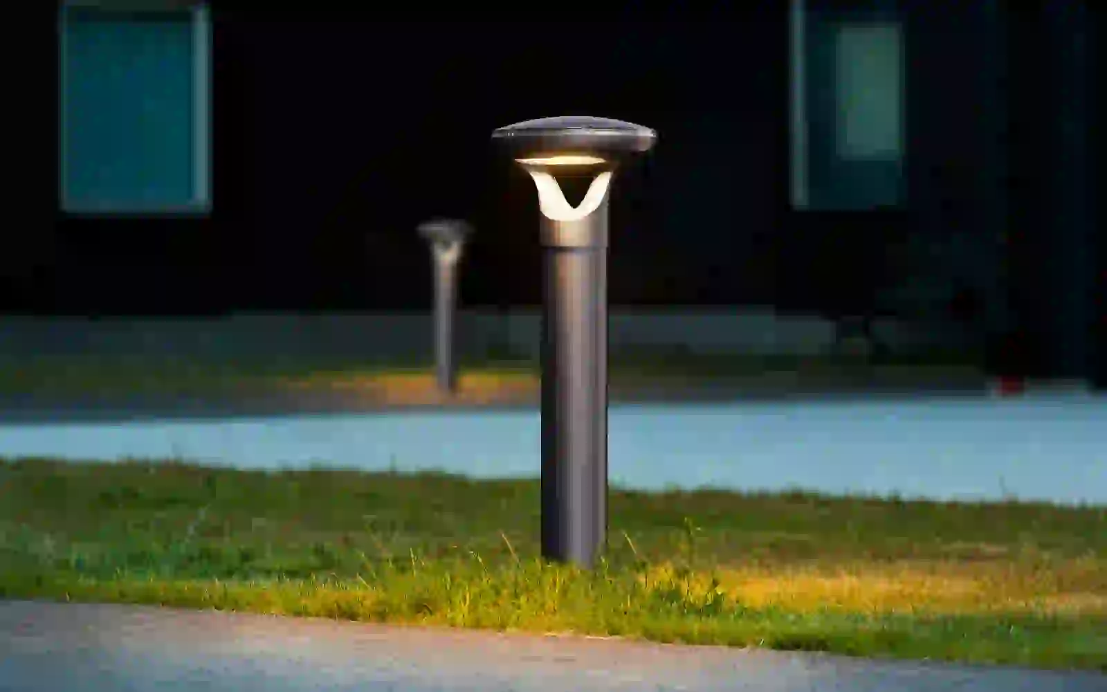 HESTIA bollard lights in an outdoor space