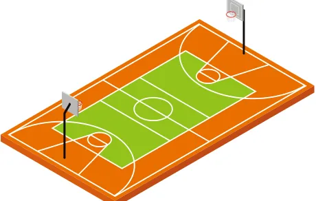 SKYWING SF06 Basketball Court application illustration