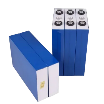 Several blue rectangular batteries with white tops and metal terminals arranged on a white background.