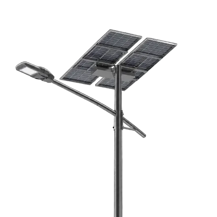 60W Split Solar Street Light - 8M Single Arm