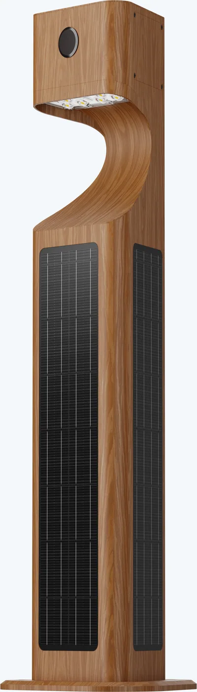 WOODPECKER TRI-180 Sculptural Solar Pathway Light - 1.1 m