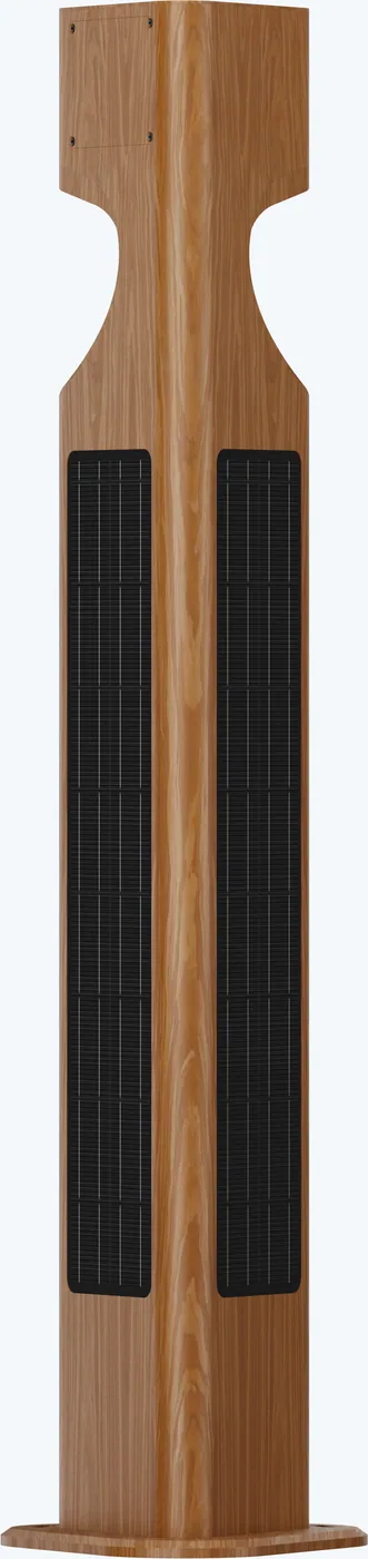 WOODPECKER TRI-180 Sculptural Solar Pathway Light - Rear view
