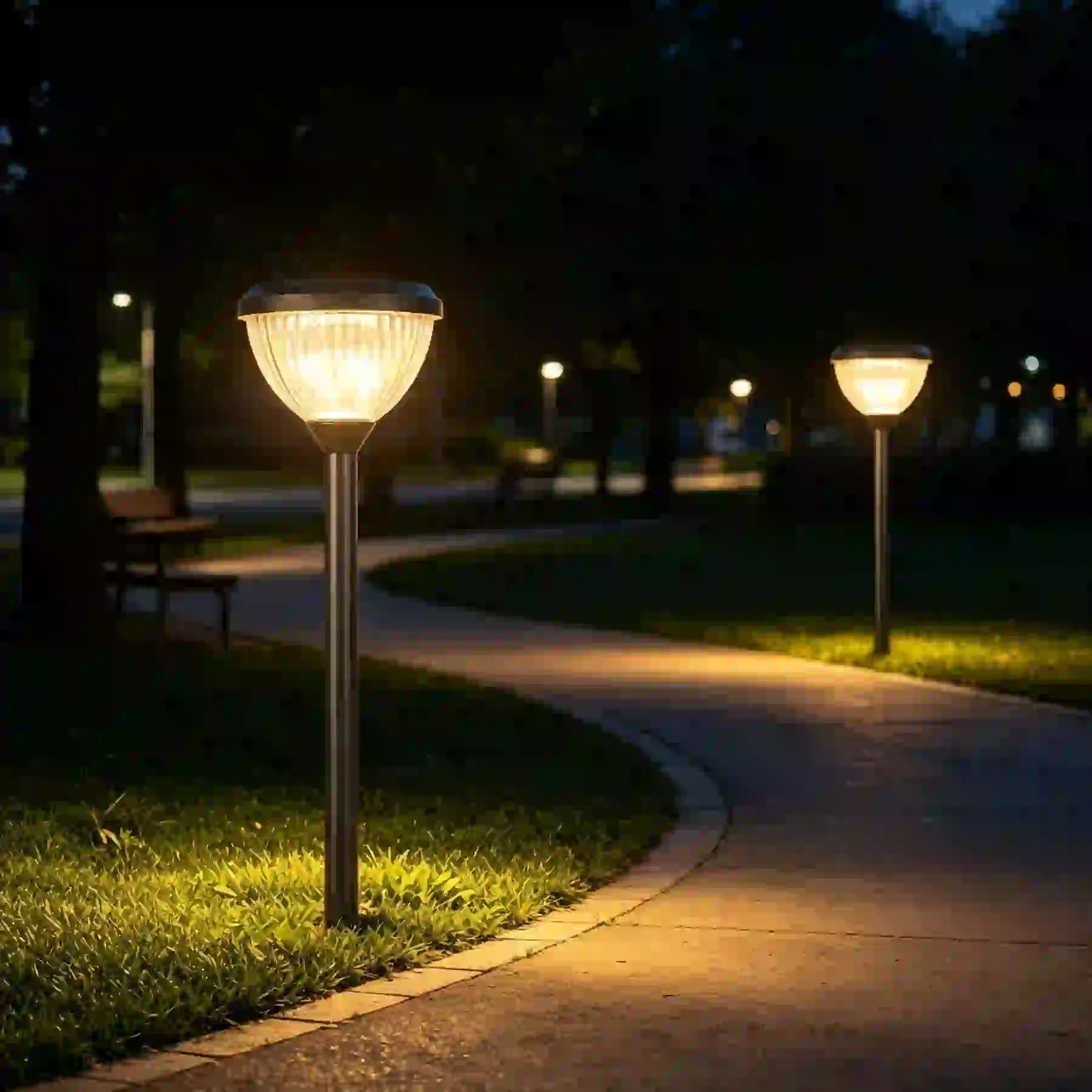 CPD-0705 solar lights beside a residential entry