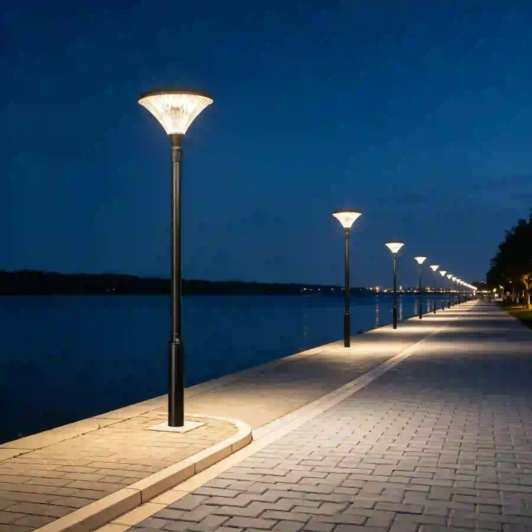 GGD-003 solar lights along a garden path