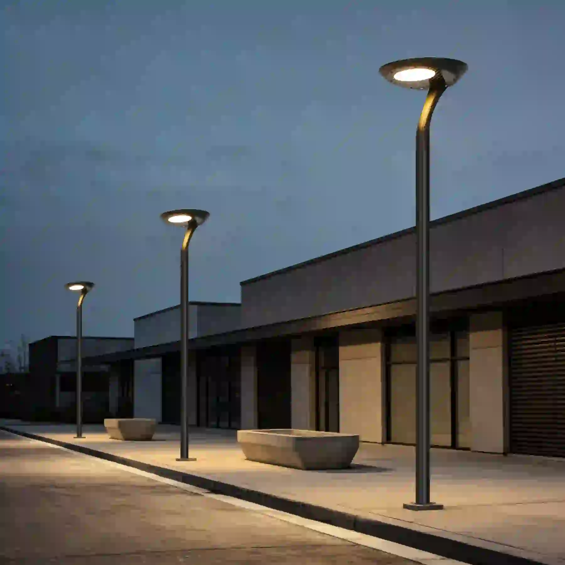 TYD-4206 solar light beside a patio seating area