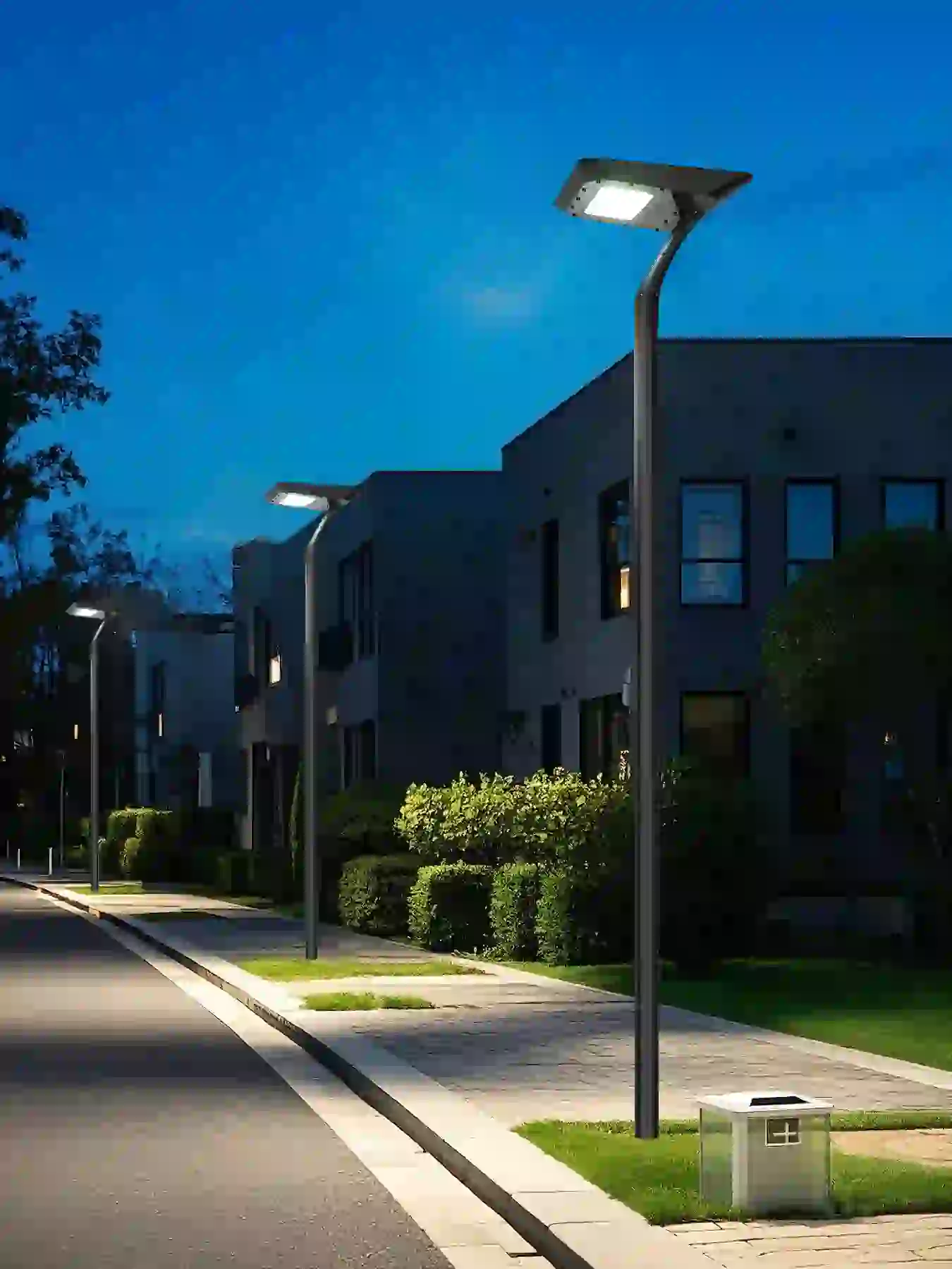 TYD-4208 solar light beside a patio seating area