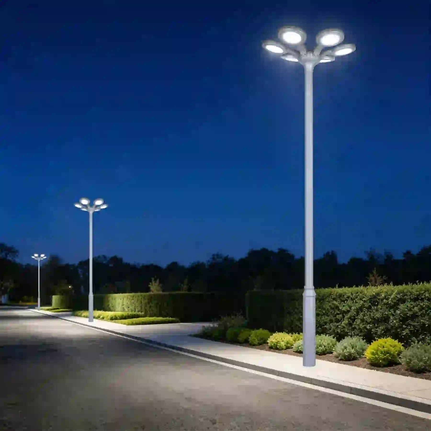 TYD-5106 solar lights along a garden path