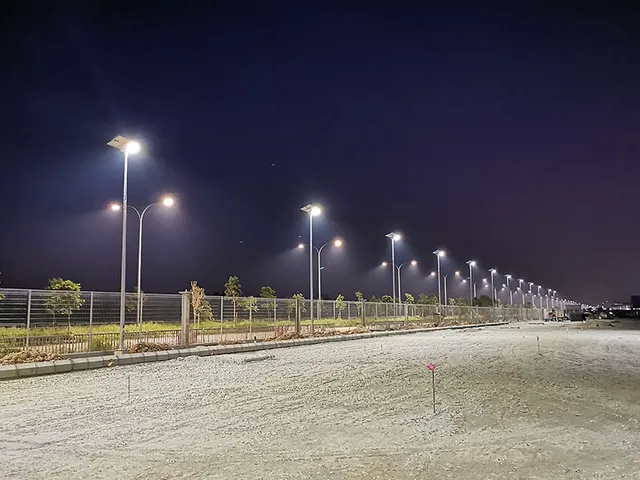80W all-in-two solar street light installation in Nigeria